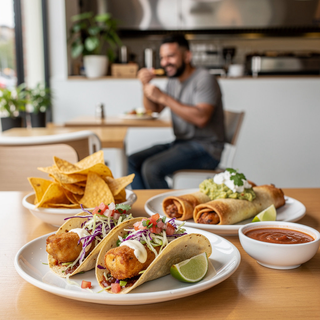 Cesar's Place signature fish tacos and chimichangas - authentic Mexican dishes under $10 in Santa Barbara